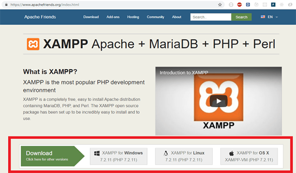 XAMPP là gì? Phiên bản XAMPP mới nhất là phiên bản 7.2.11 phát hành năm 2018