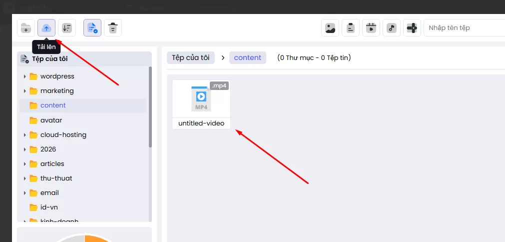 Chọn video muốn ch&egrave;n
